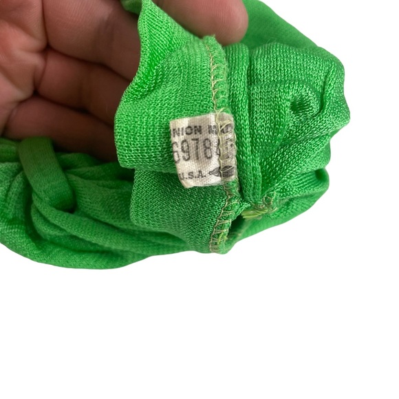 Vintage Turban Hair Wrap Green Union Made USA 1950s OSFA Hat Cap Ladies Woman’s - Picture 2 of 13